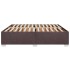 Cama sin colchón tela marrón oscuro 200x200