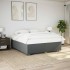 Cama sin colchón tela gris oscuro 200x200