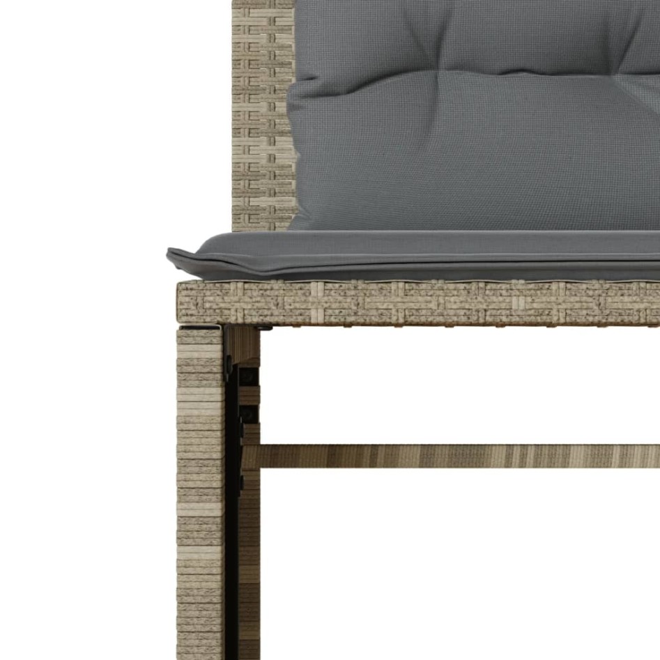 Set de sofás de jardín 4 pzas y cojines ratán sintético