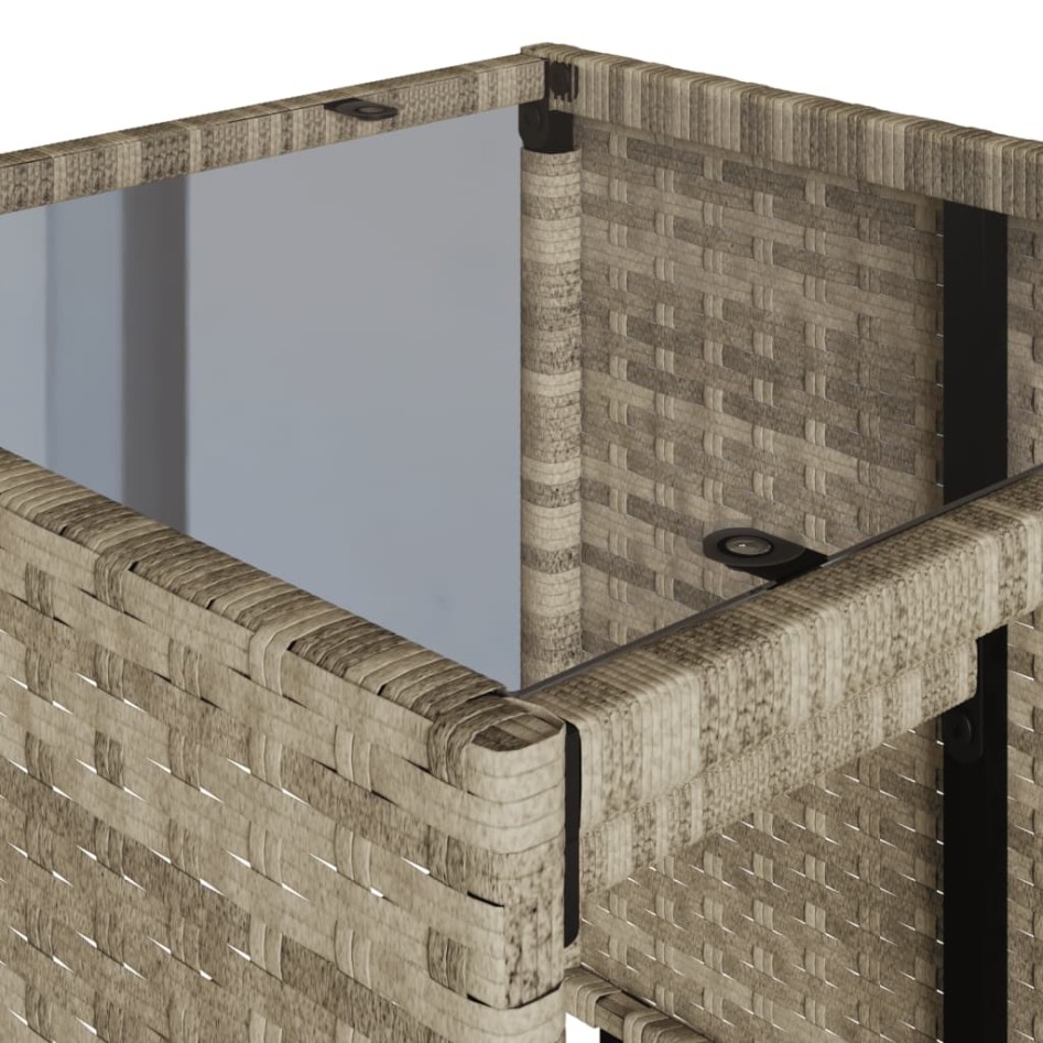 Set de sofás de jardín 4 pzas y cojines ratán sintético