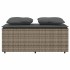 Set comedor de jardín 3 piezas con cojines ratán sintético