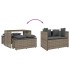 Set comedor de jardín 3 piezas con cojines ratán sintético
