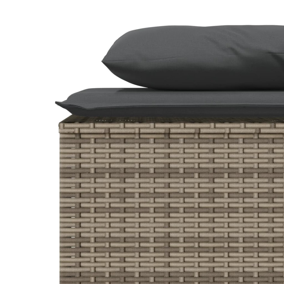 Set comedor de jardín 3 piezas con cojines ratán sintético