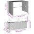 Set comedor de jardín 3 piezas con cojines ratán sintético