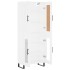 Aparador alto madera contrachapada blanco 69,5x34x180