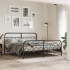 Estructura cama sin colchón con estribo metal negro 183x213