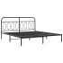 Estructura cama sin colchón con estribo metal negro 183x213