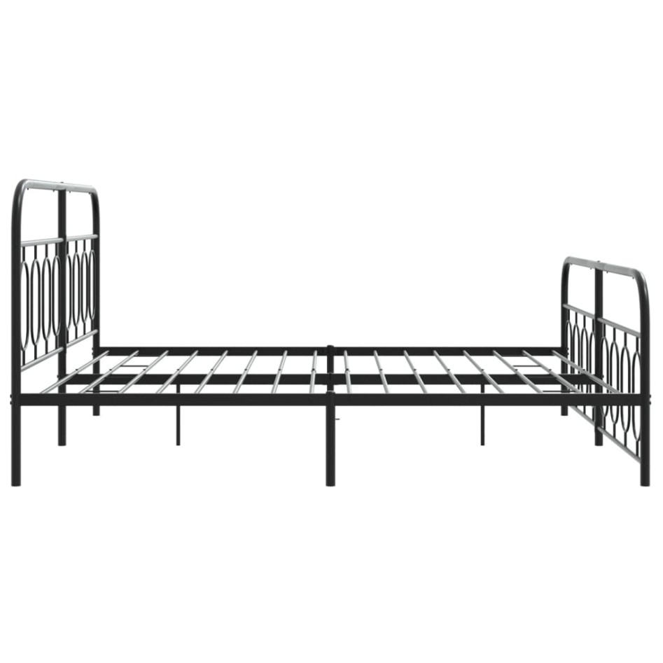 Estructura cama sin colchón con estribo metal negro 183x213