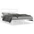 Estructura cama sin colchón con cabecero metal blanco