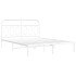 Estructura cama sin colchón con cabecero metal blanco