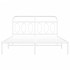 Estructura cama sin colchón con cabecero metal blanco