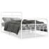 Estructura cama sin colchón con estribo metal blanco 120x200