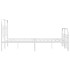 Estructura cama sin colchón con estribo metal blanco 120x200