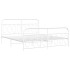Estructura cama sin colchón con estribo metal blanco 183x213