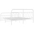 Estructura cama sin colchón con estribo metal blanco 183x213