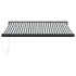 Toldo retráctil aluminio y tela antracita y blanco 3,5x2,5