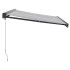 Toldo retráctil aluminio y tela antracita y blanco 3,5x2,5