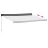 Toldo retráctil aluminio y tela antracita y blanco 3,5x2,5