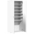 Mueble zapatero de madera de ingeniería blanco 80x39x178