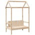 Set de cama y banco con techo madera maciza de pino 80x200