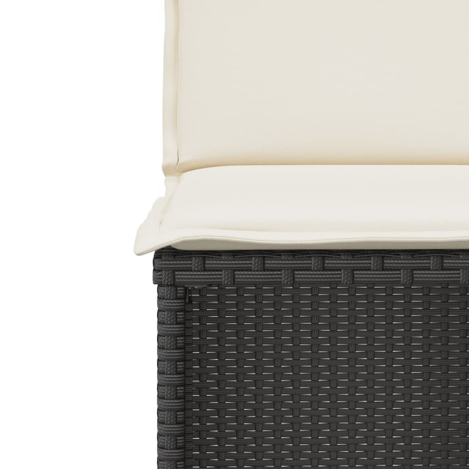 Mesita y sillas bistró con cojines 3 pzas ratán sintético