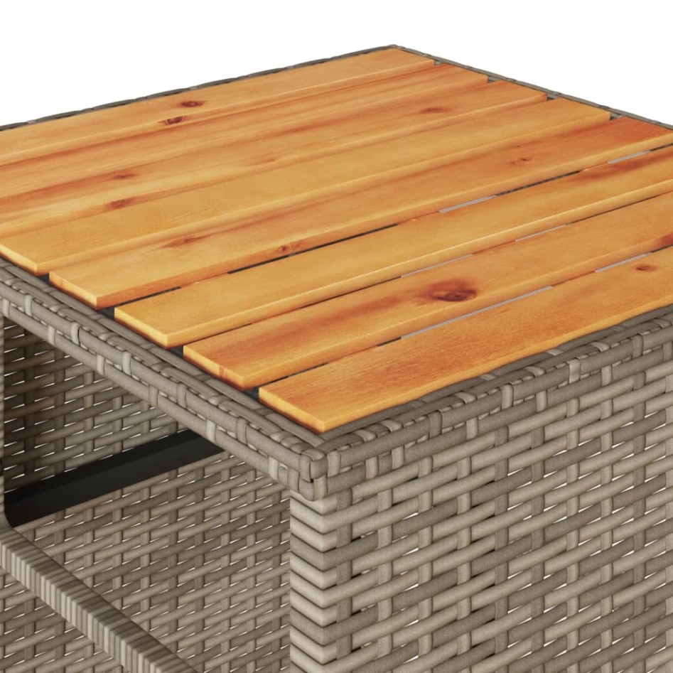 Sillas y mesita de jardín con cojines 3 piezas ratán PE