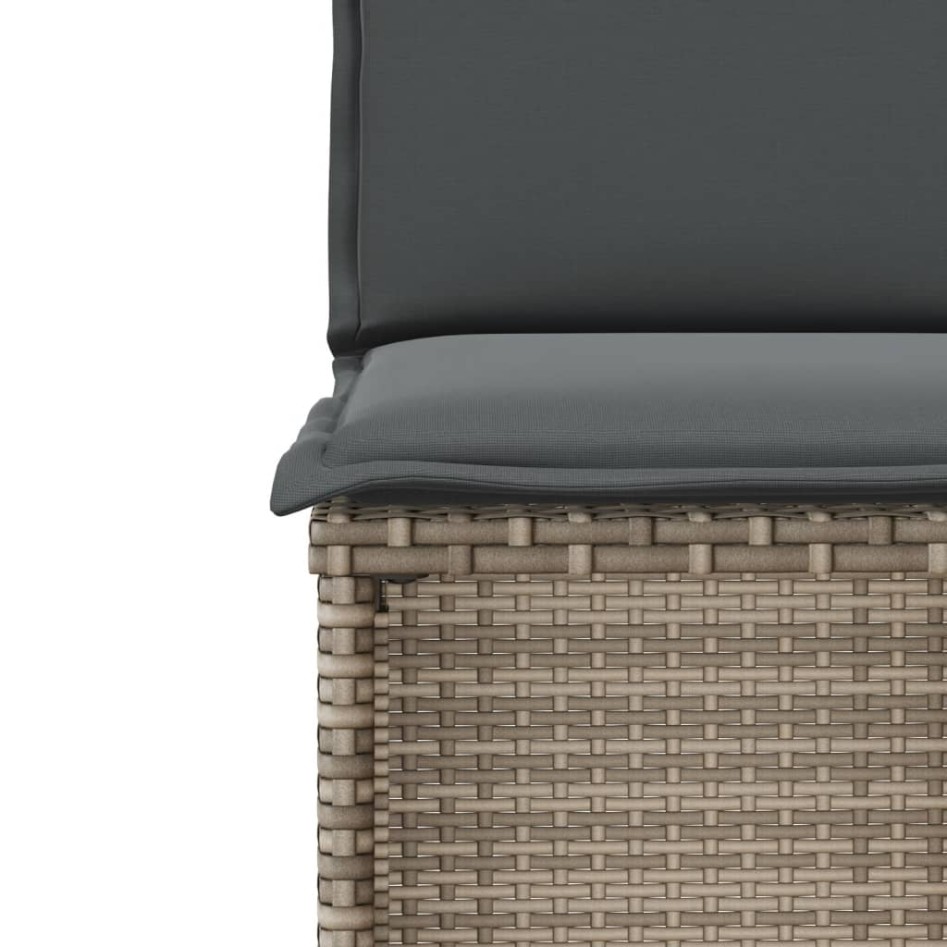 Sillas y mesita de jardín con cojines 3 piezas ratán PE