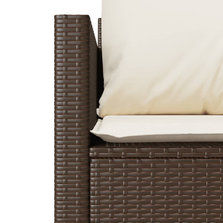 Sillas y mesita de jardín con cojines 3 piezas ratán PE