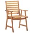 Juego de comedor de jardín 6 piezas madera maciza de