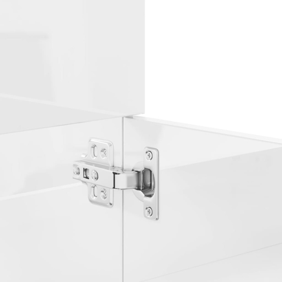 Set muebles de baño 3 piezas madera contrachapada blanco