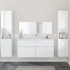 Juego muebles de baño 4 pzas madera contrachapada blanco