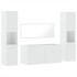 Juego muebles de baño 4 pzas madera contrachapada blanco