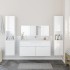 Juego muebles de baño 4 pzas madera contrachapada blanco