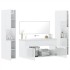 Juego muebles de baño 4 pzas madera contrachapada blanco