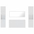 Juego muebles de baño 4 pzas madera contrachapada blanco