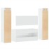 Juego muebles de baño 4 pzas madera contrachapada blanco