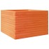 Jardinera madera maciza de pino marrón cera 70x70x45,5