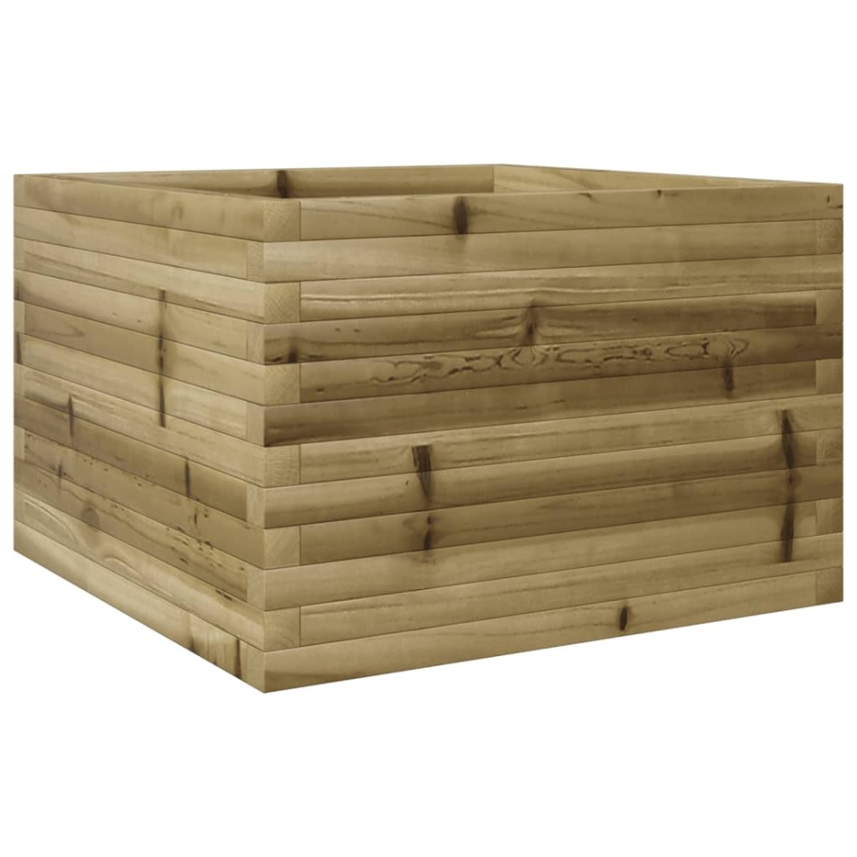 Jardinera de madera de pino impregnada 70x70x45,5
