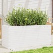 Jardinera de madera maciza de pino blanco 110x40x45,5 cm