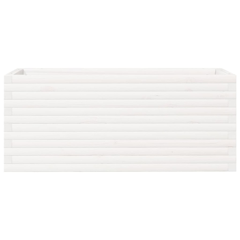 Jardinera de madera maciza de pino blanco 110x40x45,5