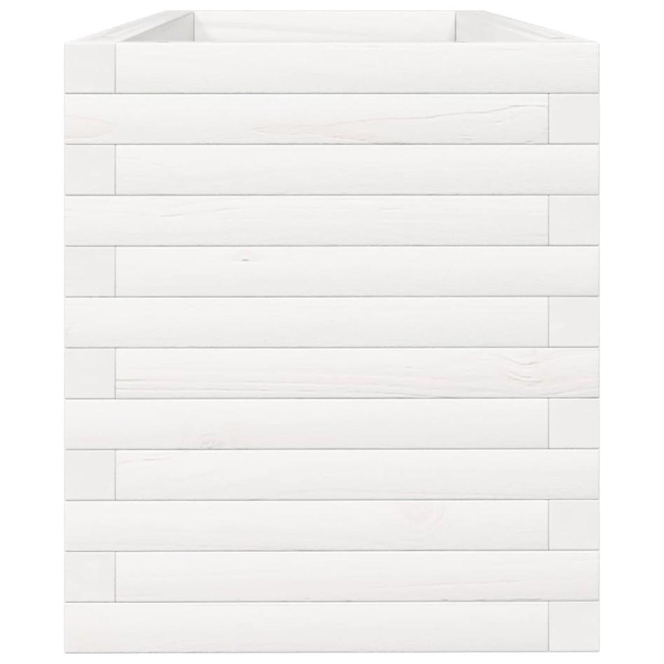 Jardinera de madera maciza de pino blanco 110x40x45,5