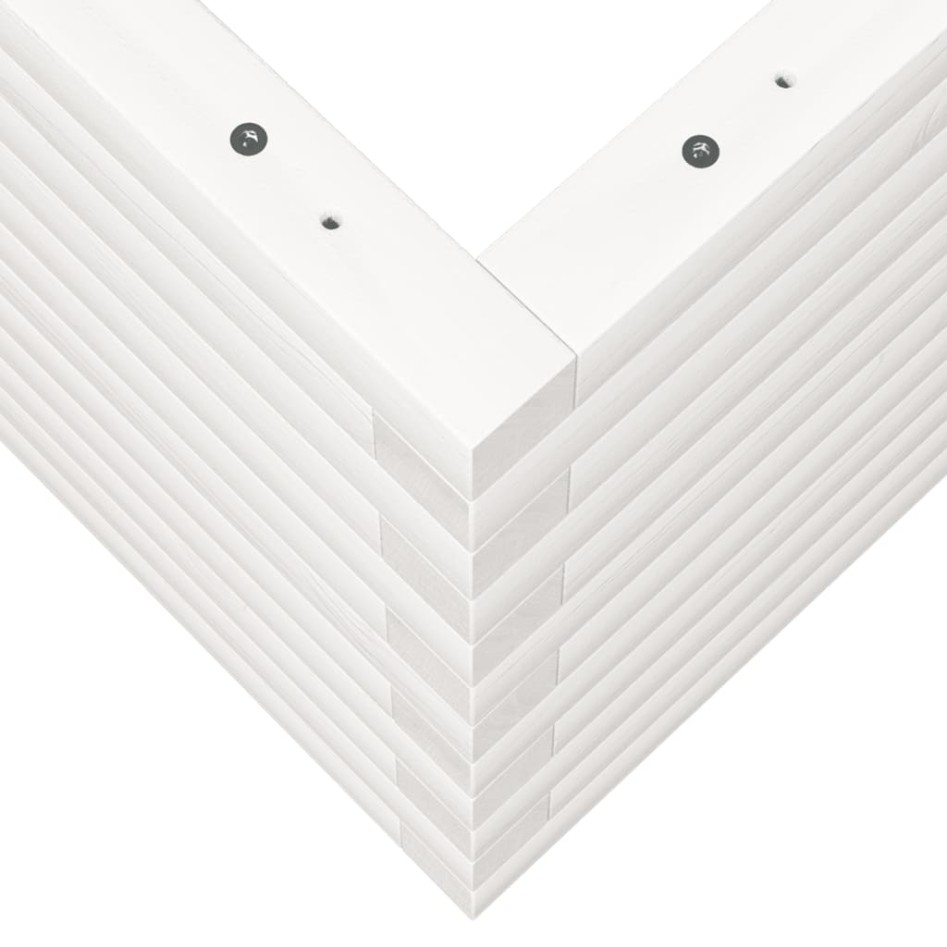 Jardinera de madera maciza de pino blanco 110x40x45,5