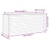 Jardinera de madera maciza de pino blanco 110x40x45,5