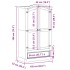 Armario Corona madera maciza de pino 102x52x186