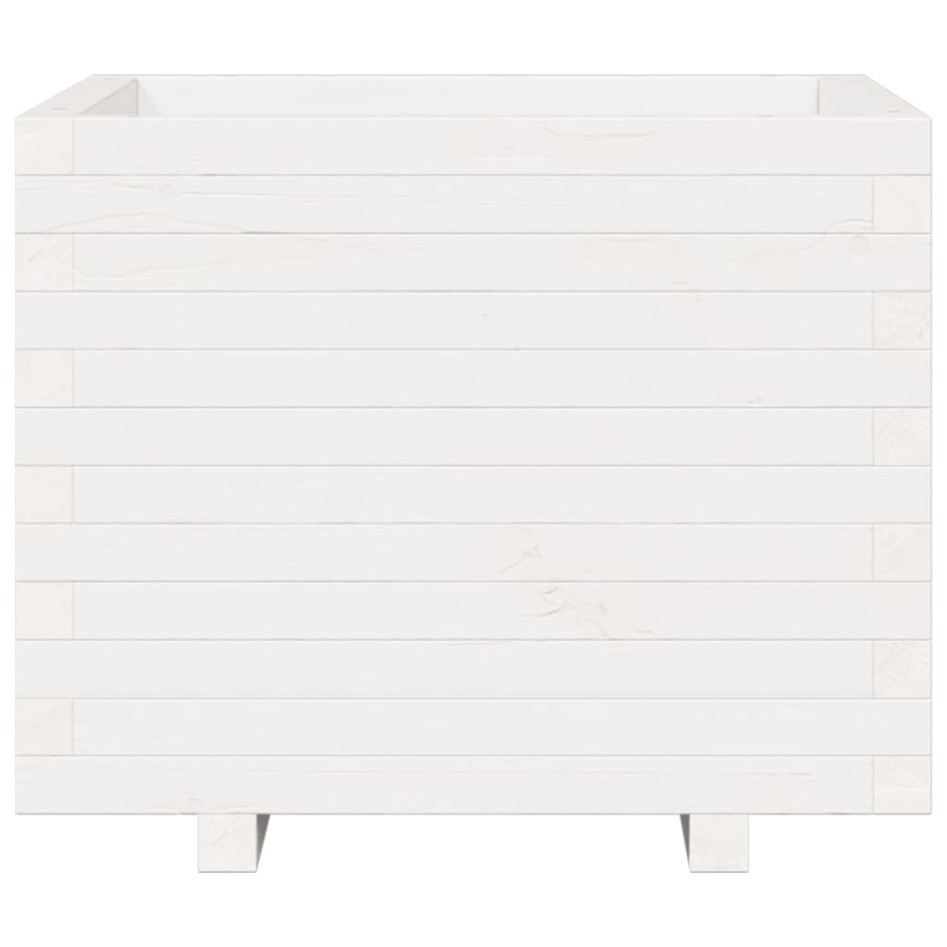 Jardinera madera maciza de pino blanco 60x60x49,5