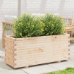 Jardinera madera maciza de pino 110x40x49,5 cm