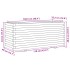 Jardinera madera maciza de pino 110x40x49,5