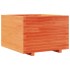 Jardinera madera maciza de pino marrón cera 70x70x49,5