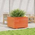 Jardinera madera maciza de pino marrón cera 70x70x49,5