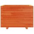 Jardinera madera maciza de pino marrón cera 70x70x49,5